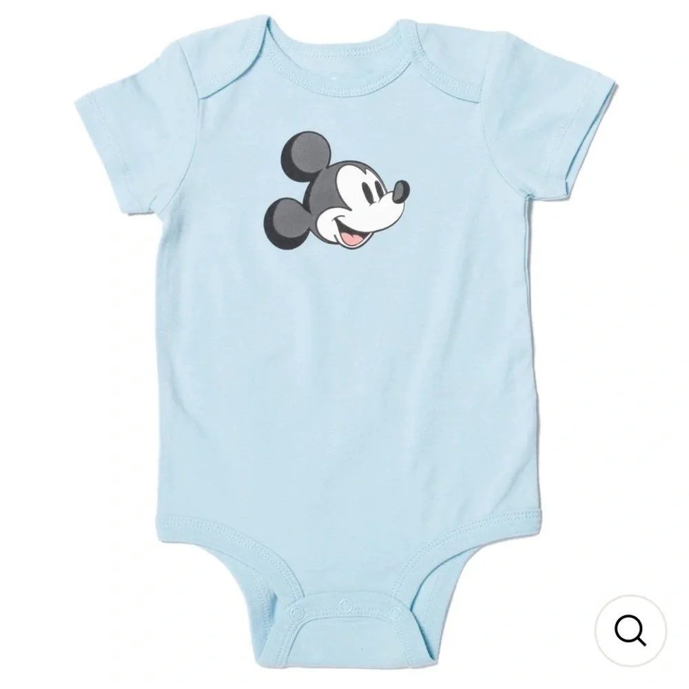 Disney Mickey Mouse Baby Bodysuit Collection - Blue, White, Yellow